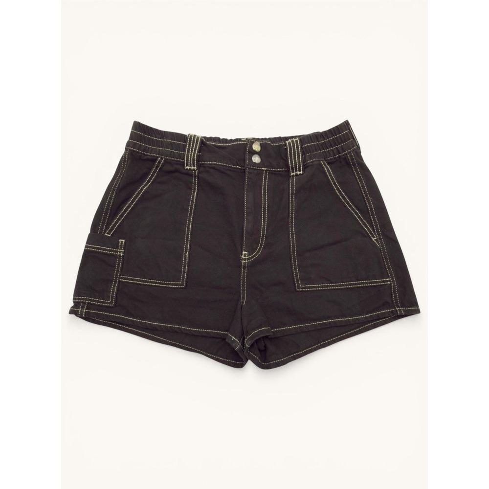 BDG Urban Outfitters Black Carpenter Shorts Contrast Stitch Skate L Urban Grunge